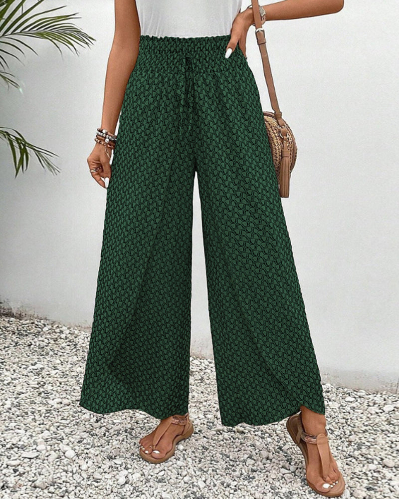 Zola – Pantalones de verano con cintura alta y estampado