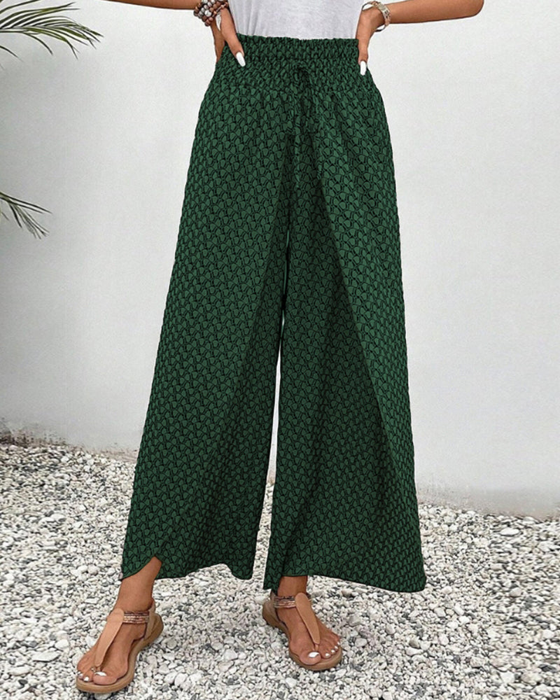 Zola – Pantalones de verano con cintura alta y estampado