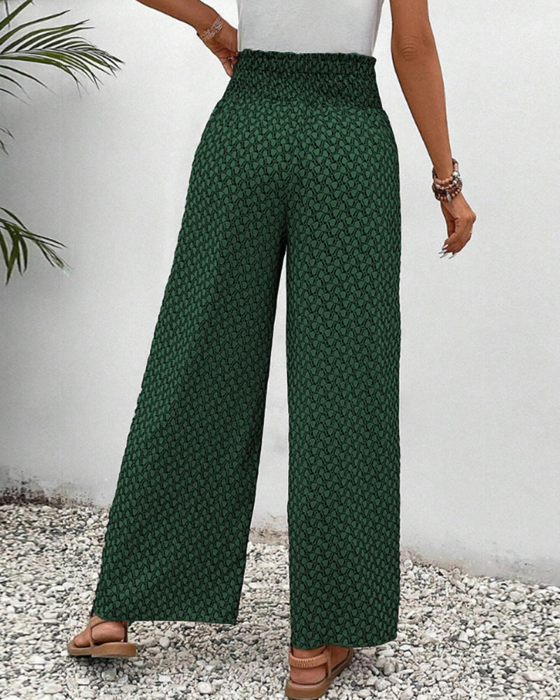 Zola – Pantalones de verano con cintura alta y estampado