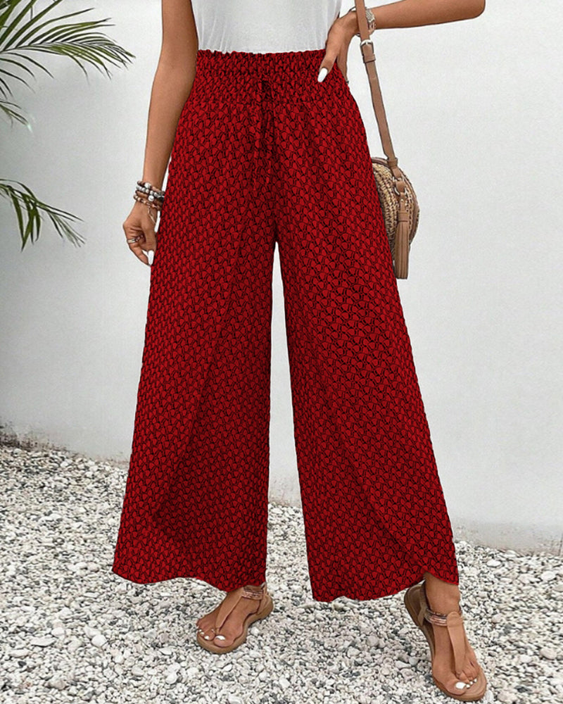 Zola – Pantalones de verano con cintura alta y estampado