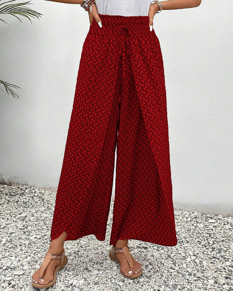 Zola – Pantalones de verano con cintura alta y estampado