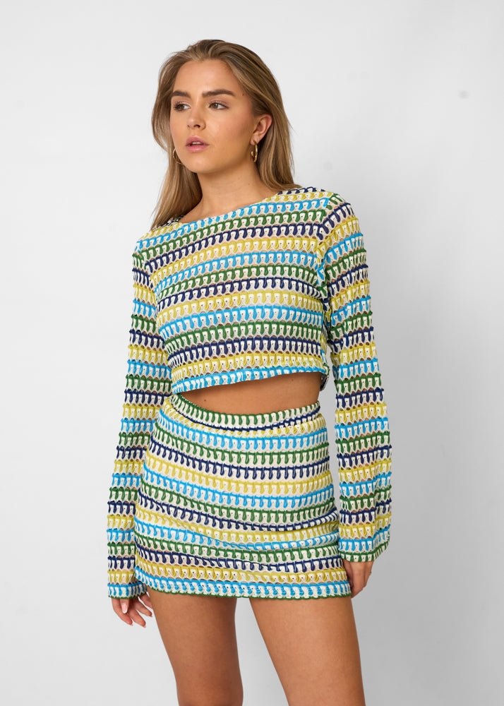Giada – Conjunto Top Corto y Minifalda