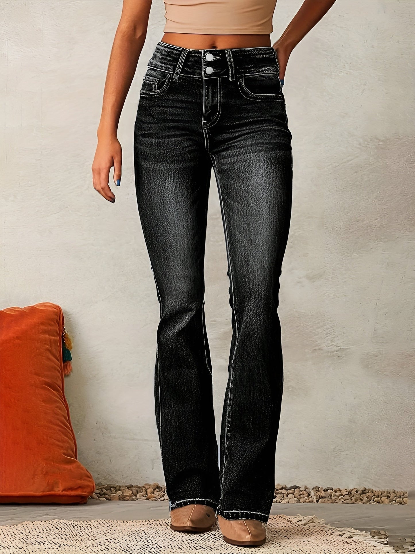 Neely - Jeans altos casuales para mujeres