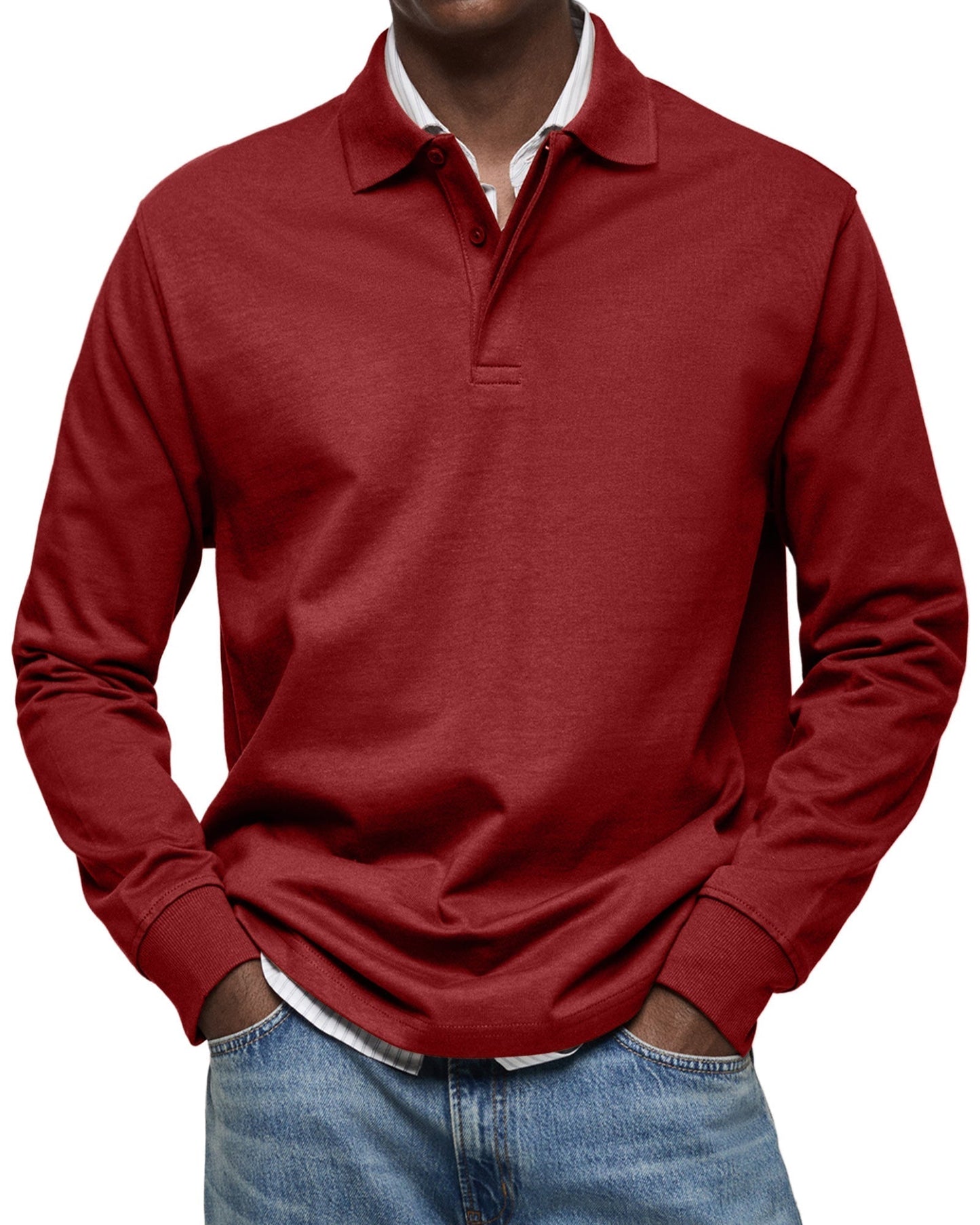 Dewey - Polo de Hombre de Manga Larga