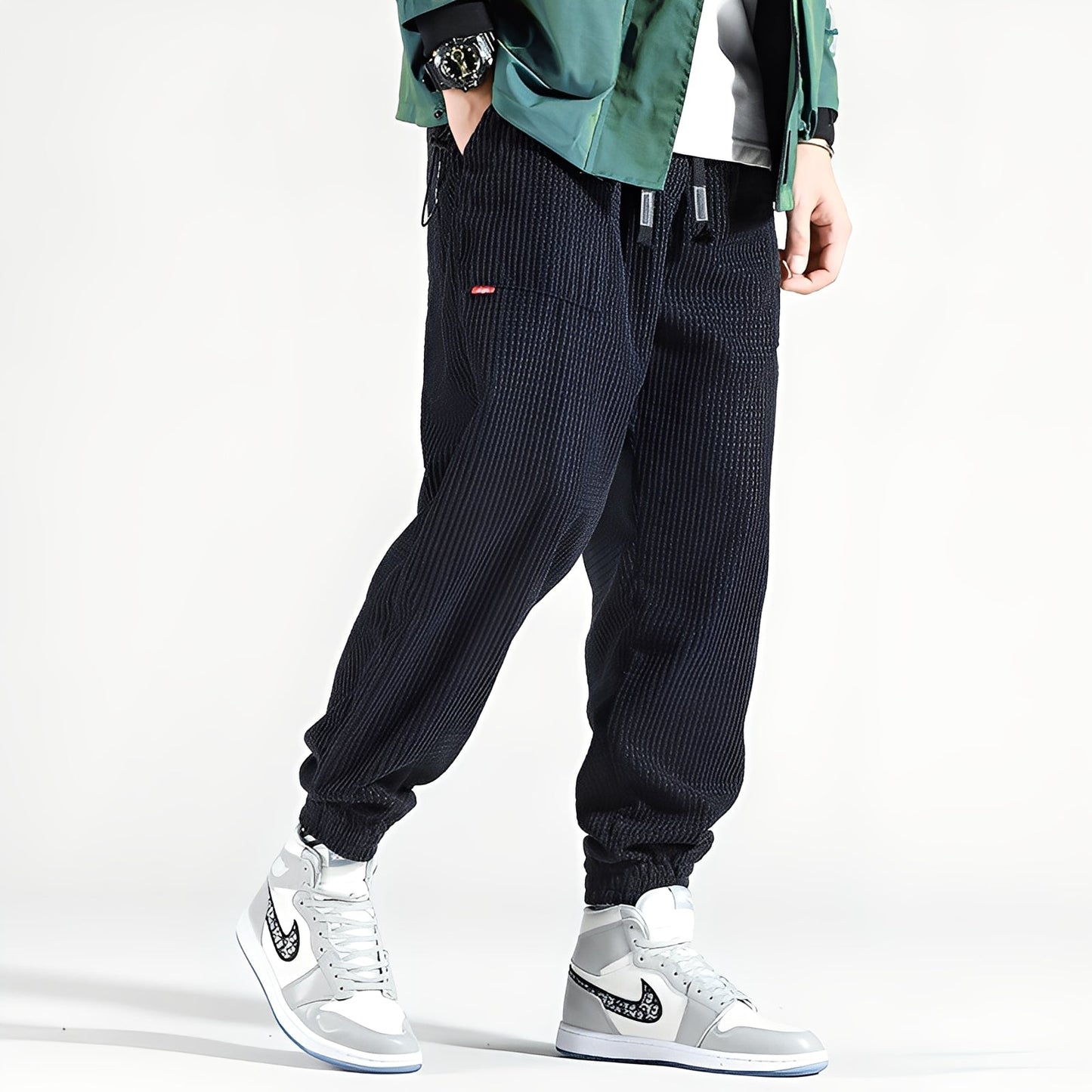 Kodey - Pantalones anchos y casuales de pana para hombres