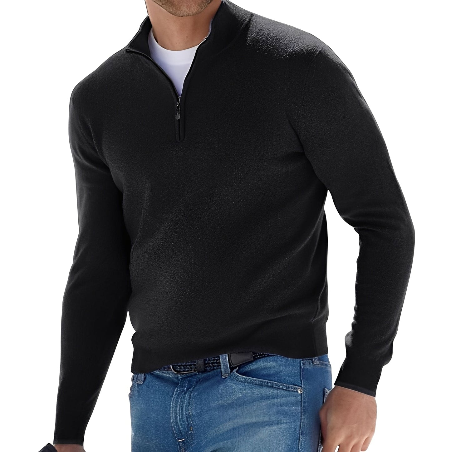 Rufus - Chaqueta informal con cremallera y cuello elevado para hombres