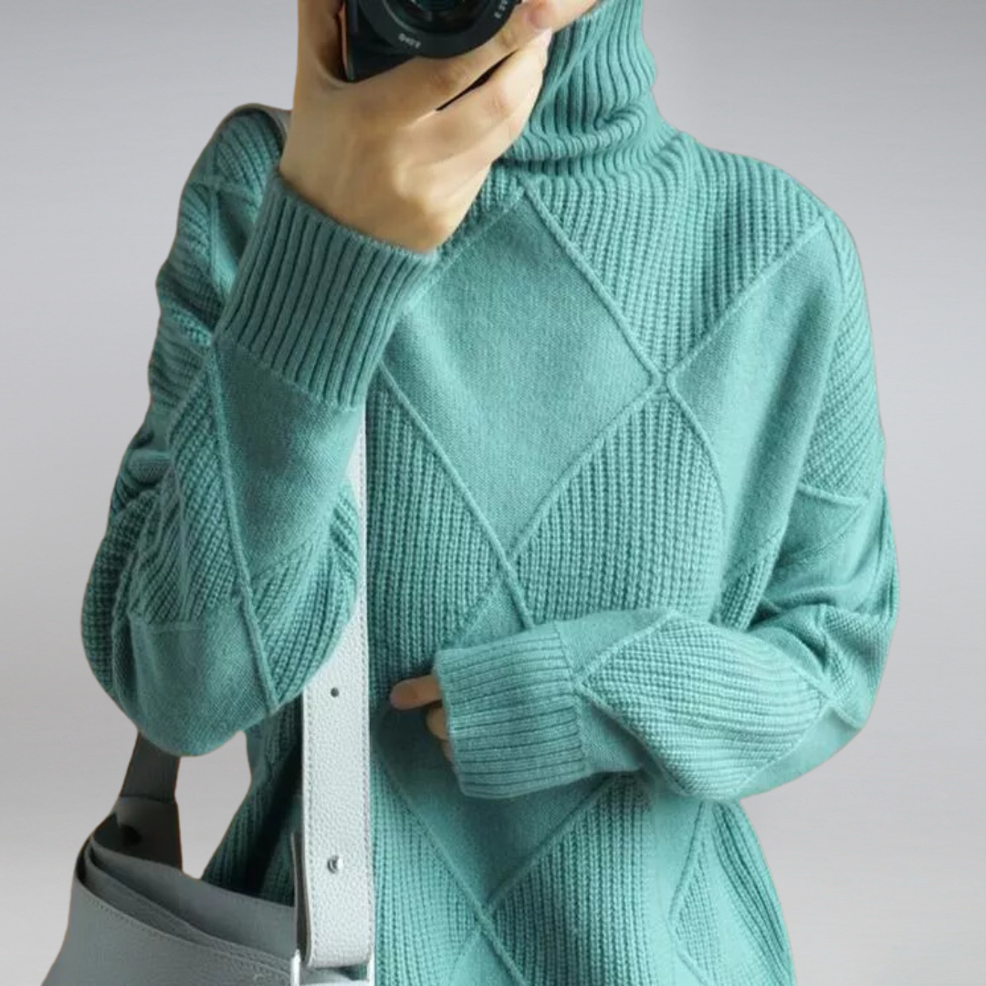 Camille – Suéter de cuello alto de cachemira para mujeres