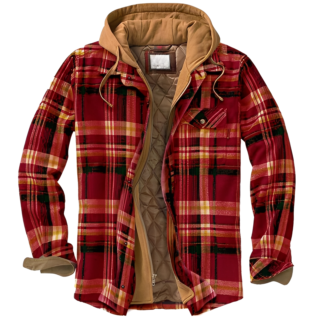 Denzil - Chaqueta informal de cuadros de franela para hombres