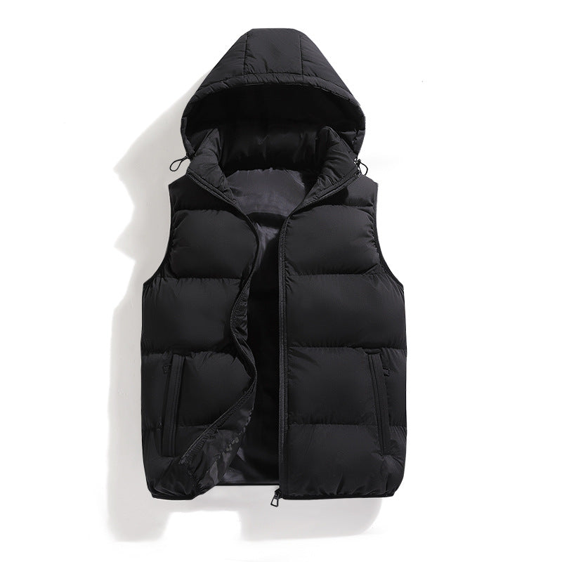 Kenneth - Chaqueta moderna sin mangas y cálida con capucha para hombres