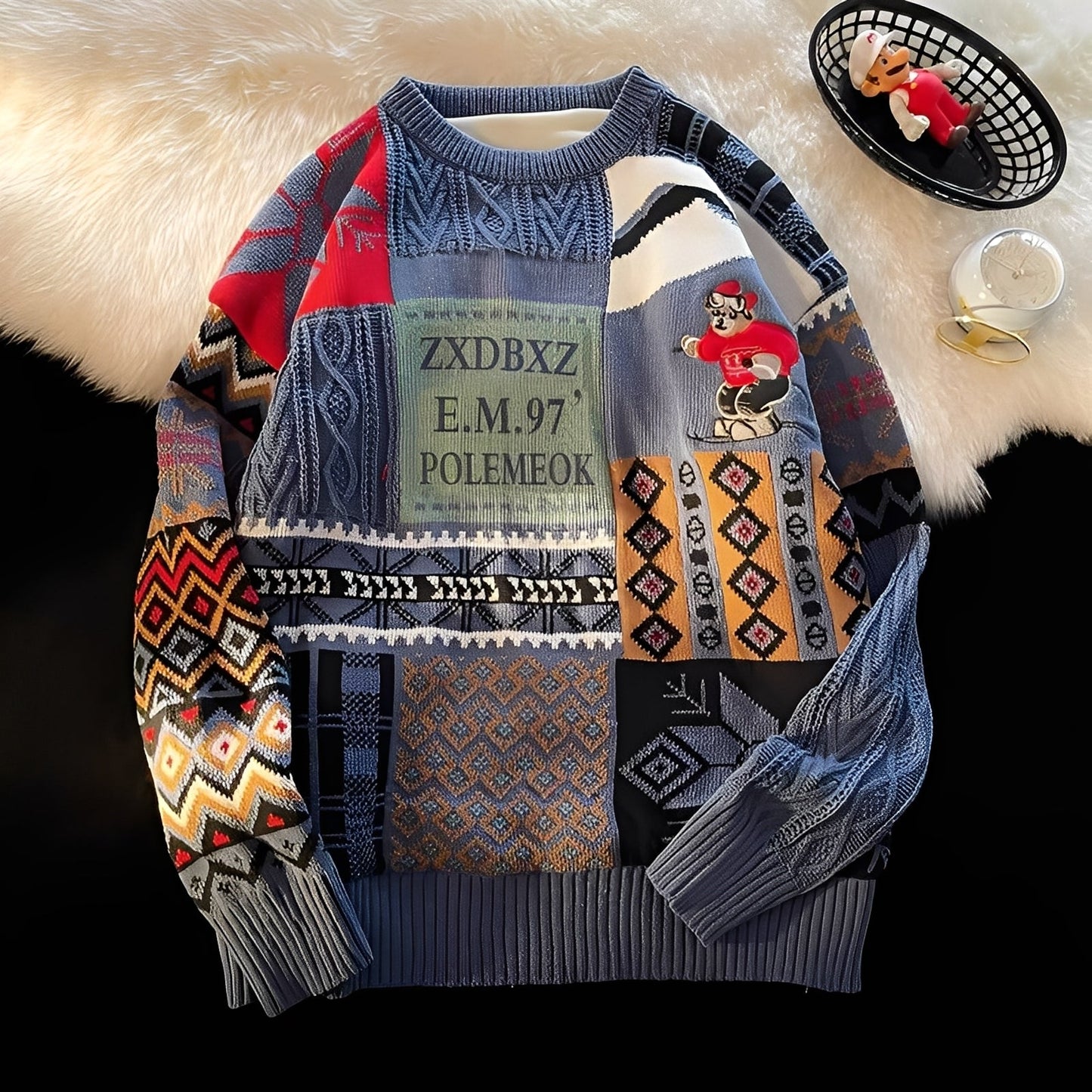 Charles - Suéter navideño elegante y amplio tejido para mujer