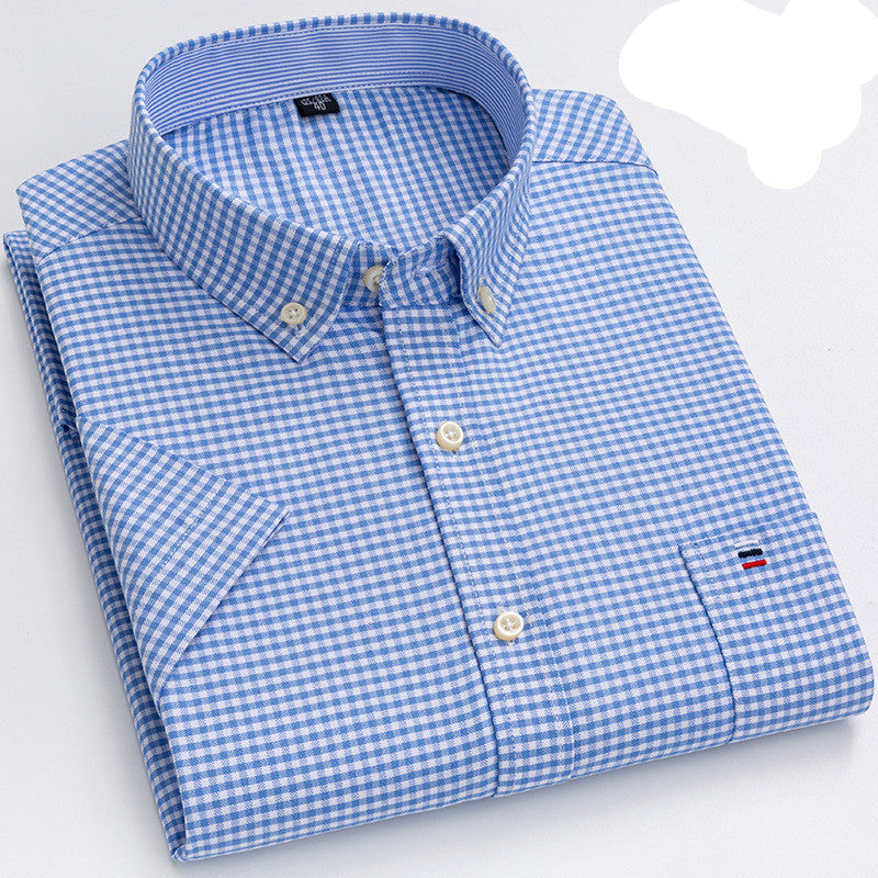 Desmond - Camisa simple y cómoda con bolsillo frontal para hombres