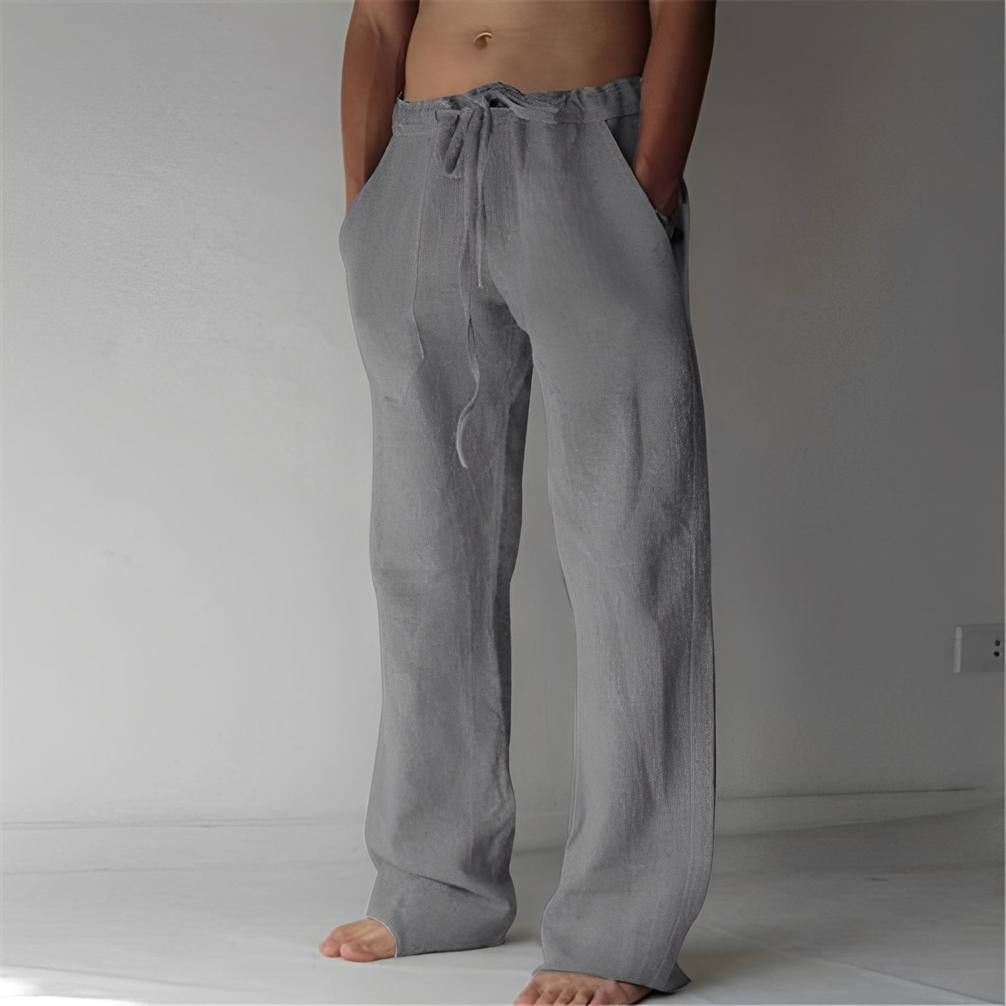 Martin - Pantalón holgado y casual de lino para hombres