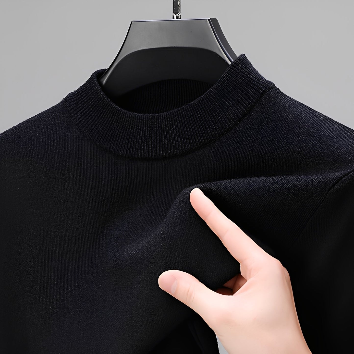Davis - Suéter casual de cashmere con borde para hombres