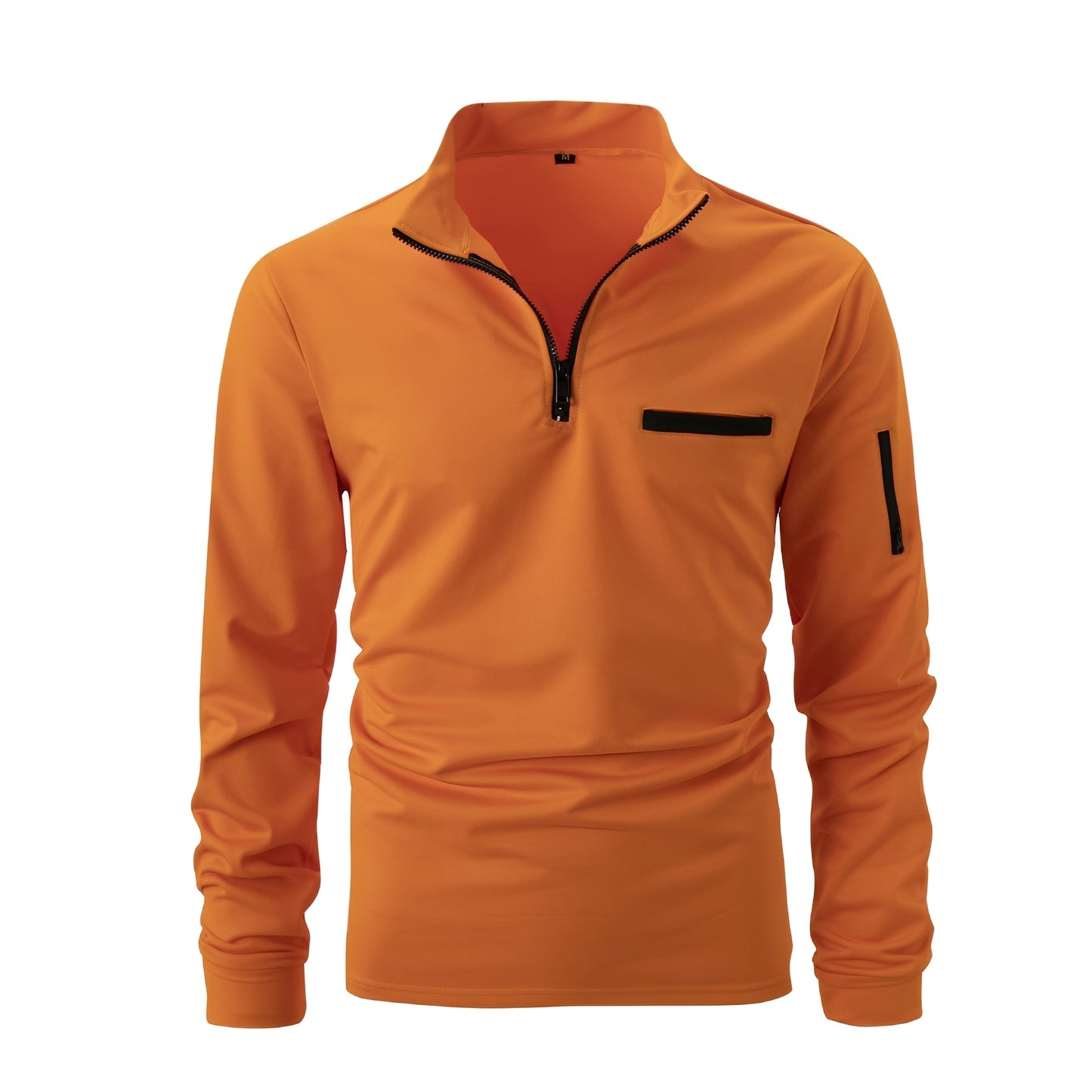 Lucian - Camisa de hombre con cierre y bolsillo, casual