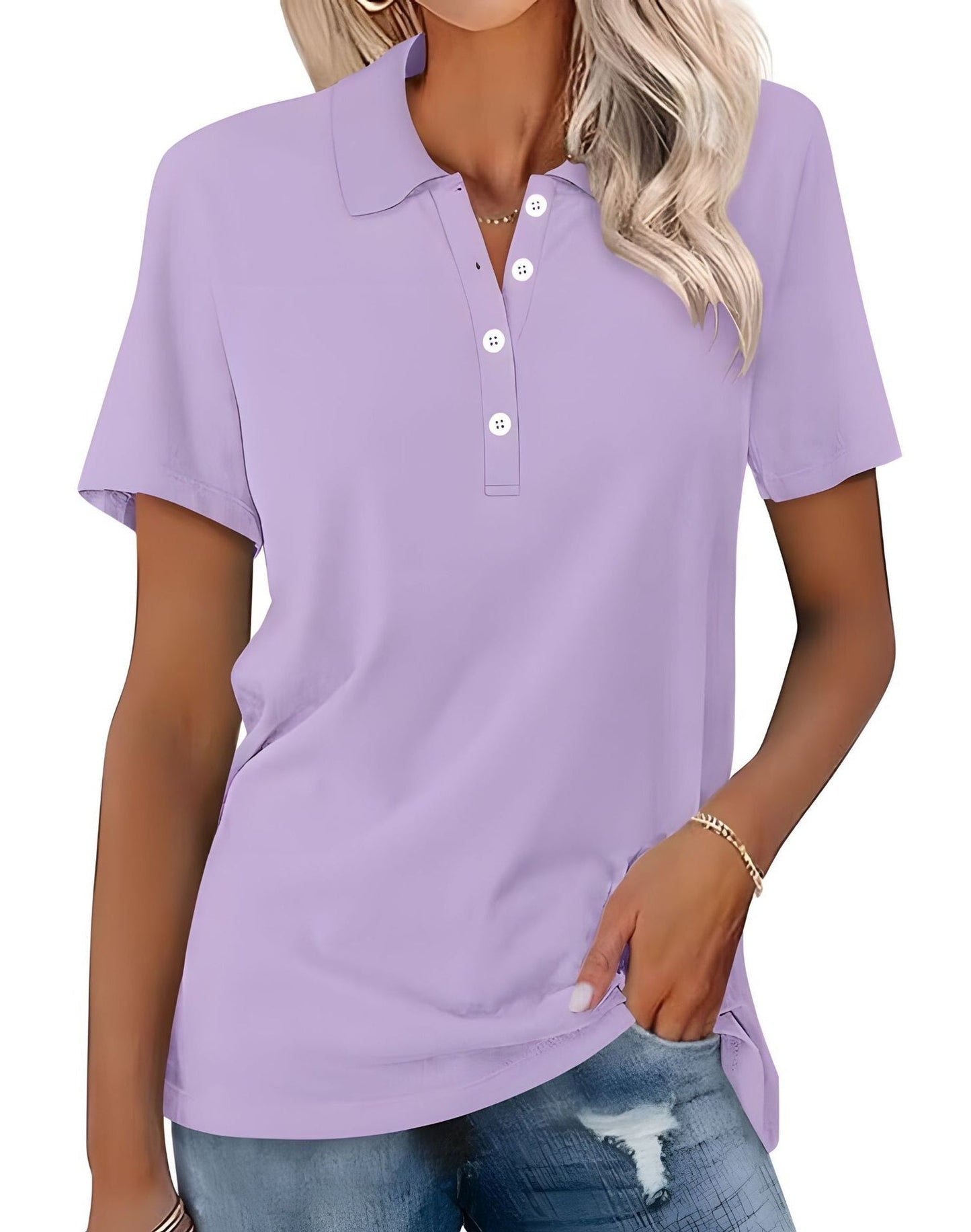 Stella - Polo casual ajustado para mujer