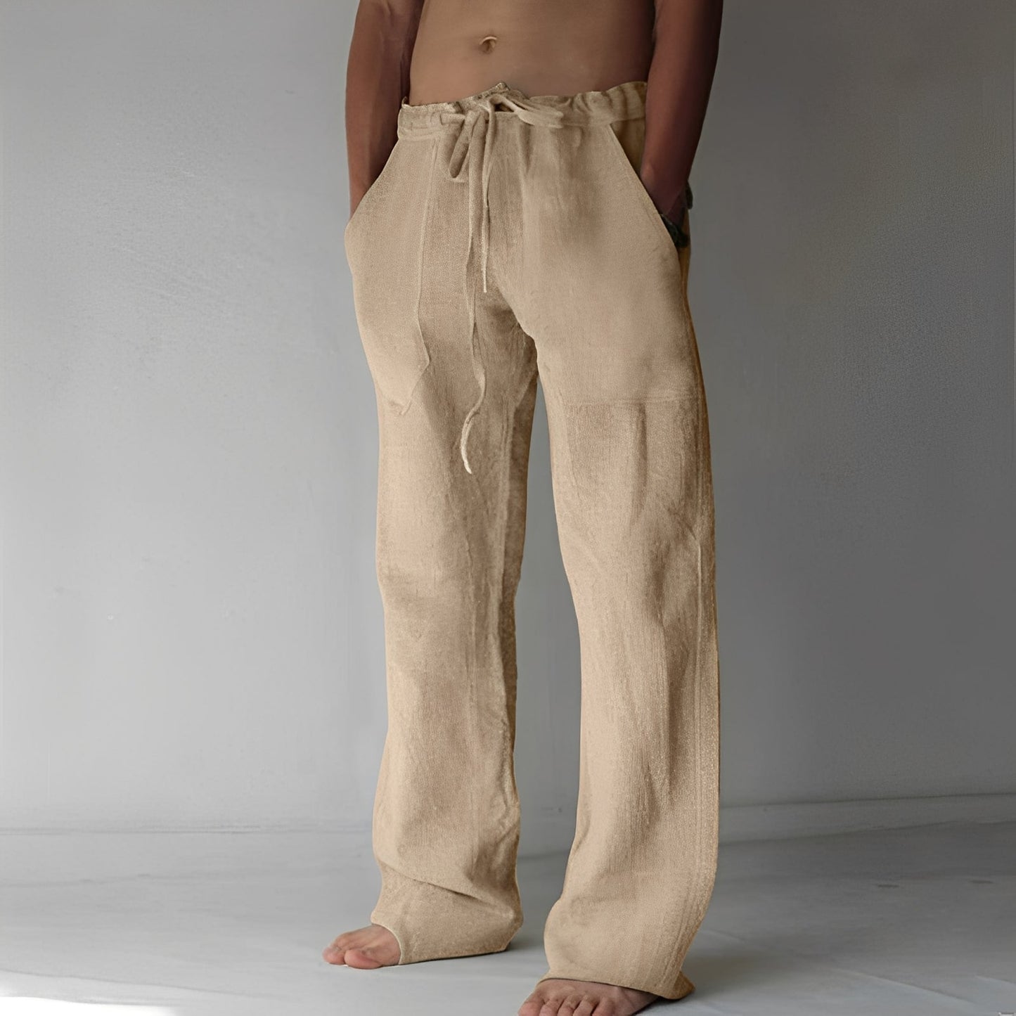 Martin - Pantalón holgado y casual de lino para hombres