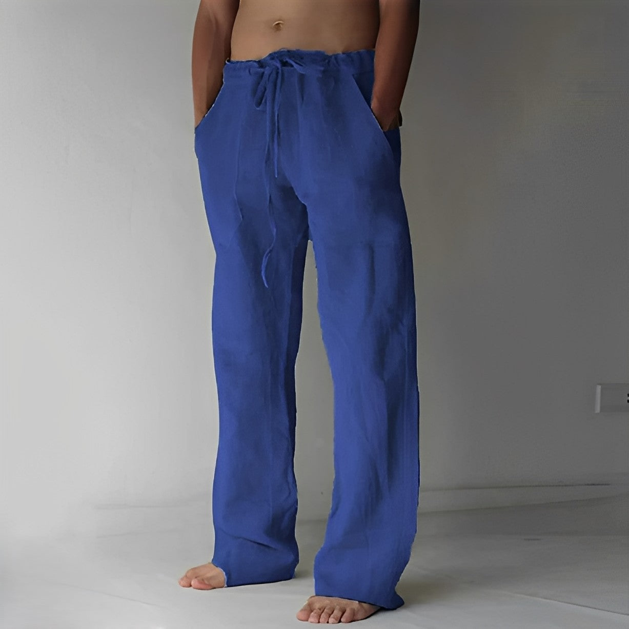 Martin - Pantalón holgado y casual de lino para hombres