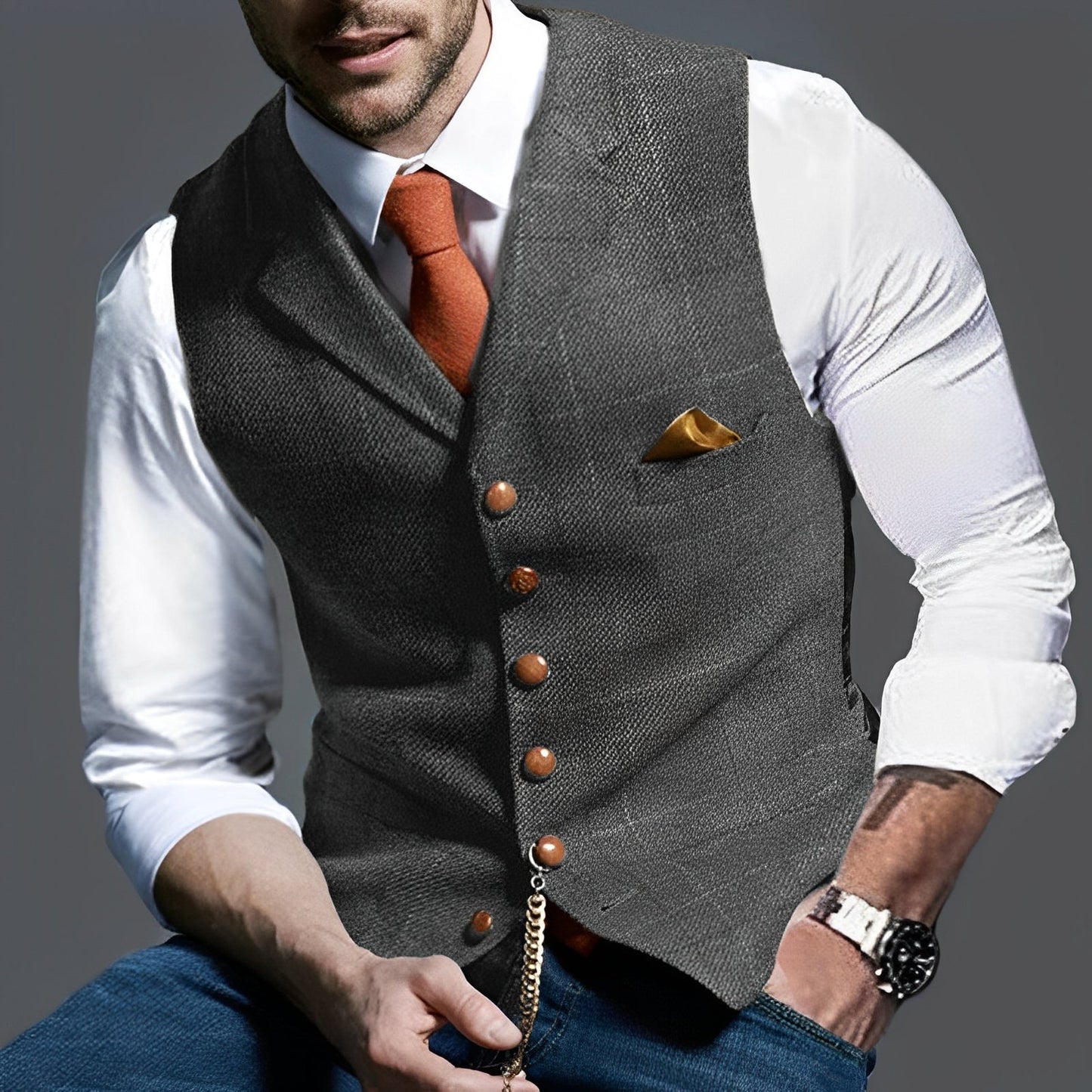 Jasper – Chaleco Vintage para Hombres