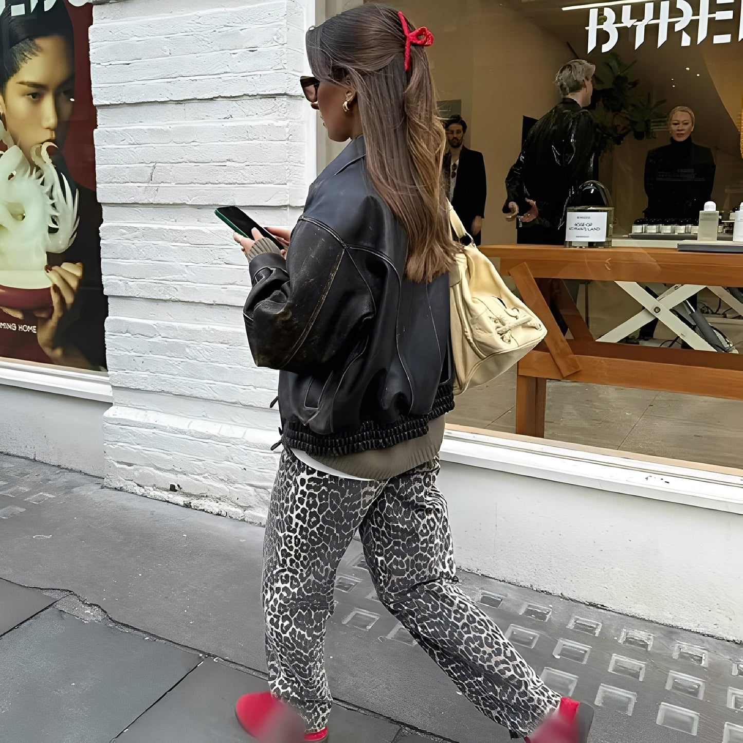 Rowanne - Pantalón clásico de pierna ancha con diseño estampado para mujeres