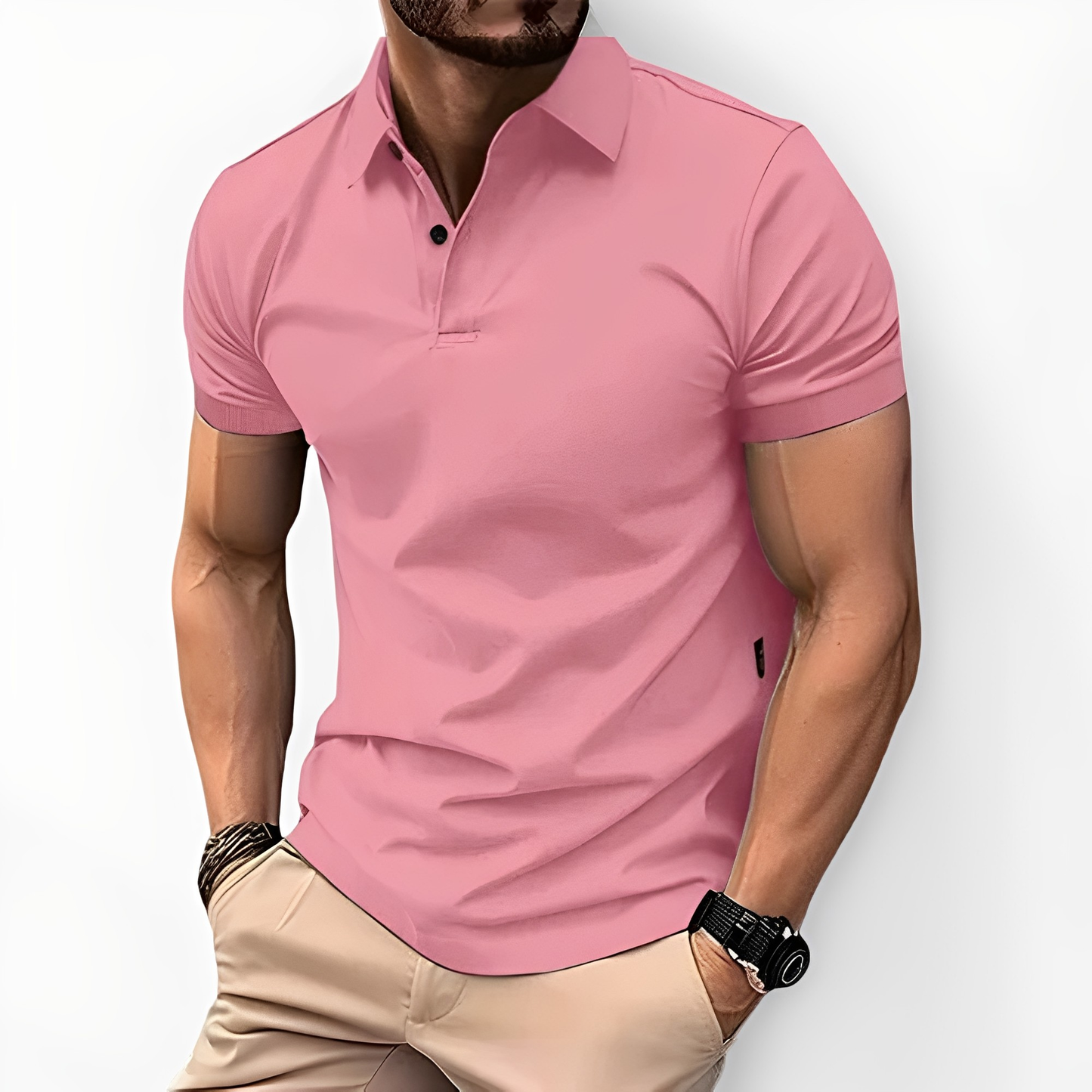 Deacon - Polo de manga corta y cómodo para hombres