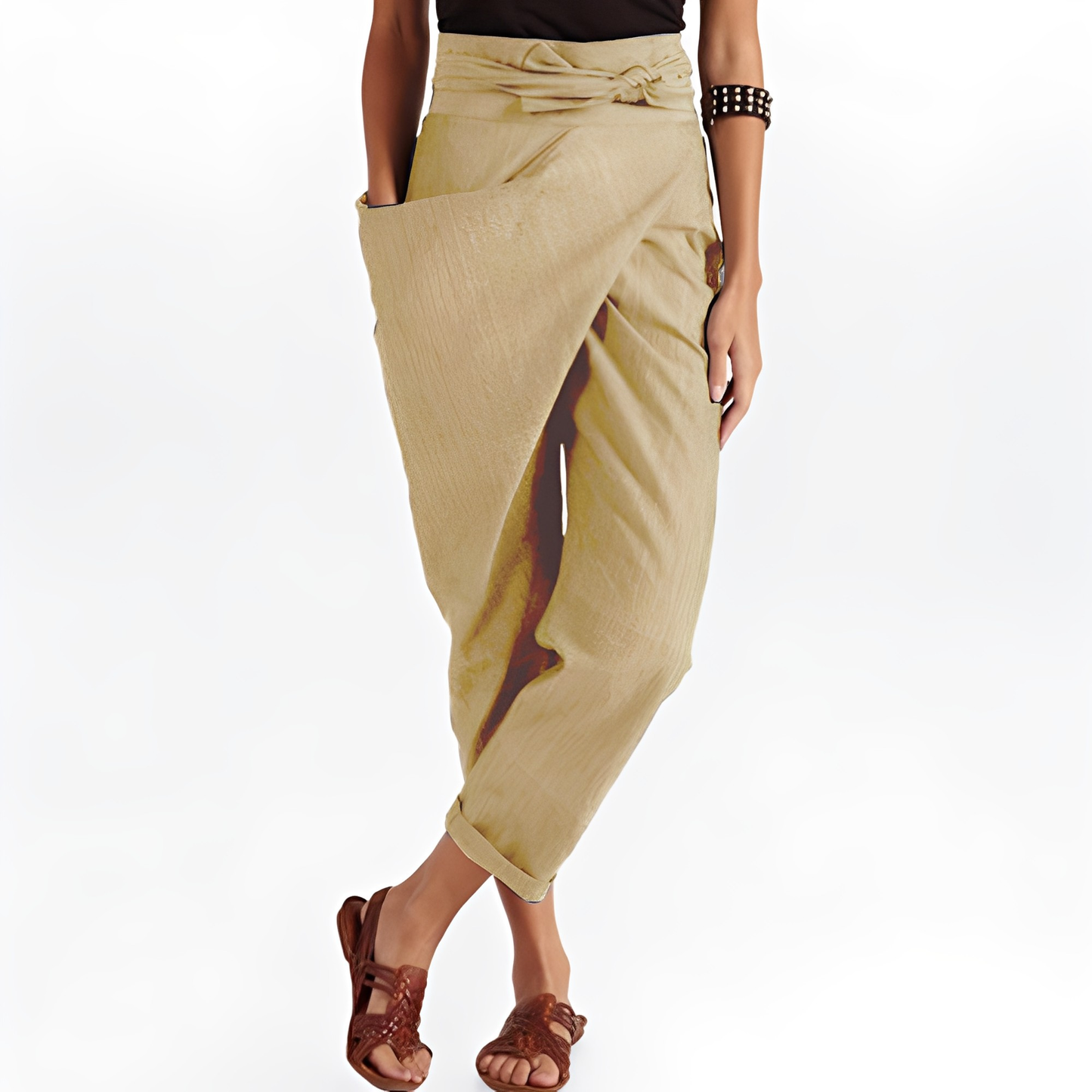 Courteney - Pantalones Harem Altos para Mujeres