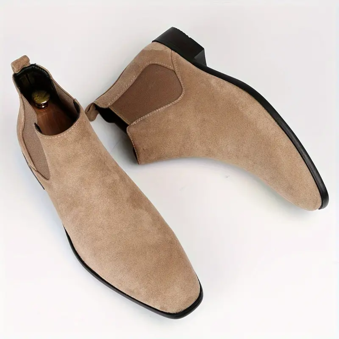 Dario – Botas Chelsea de Cuero Auténtico con Tacón Bajo