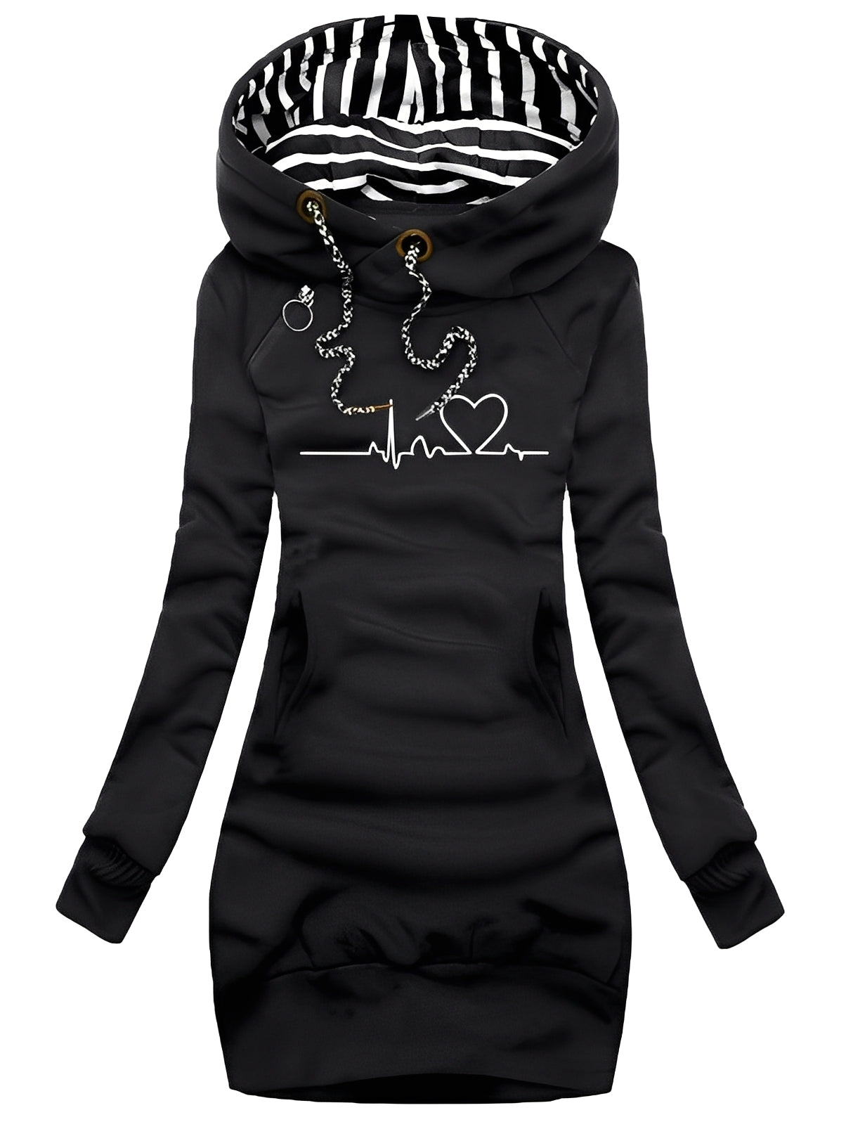 Roxanne - Vestido casual de punto con capucha para mujeres