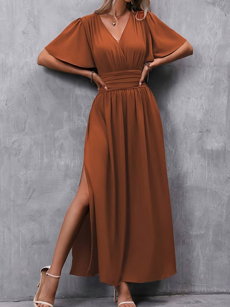 Juliette – Vestido con Cuello de Volantes y Cintura Fruncida para Mujer