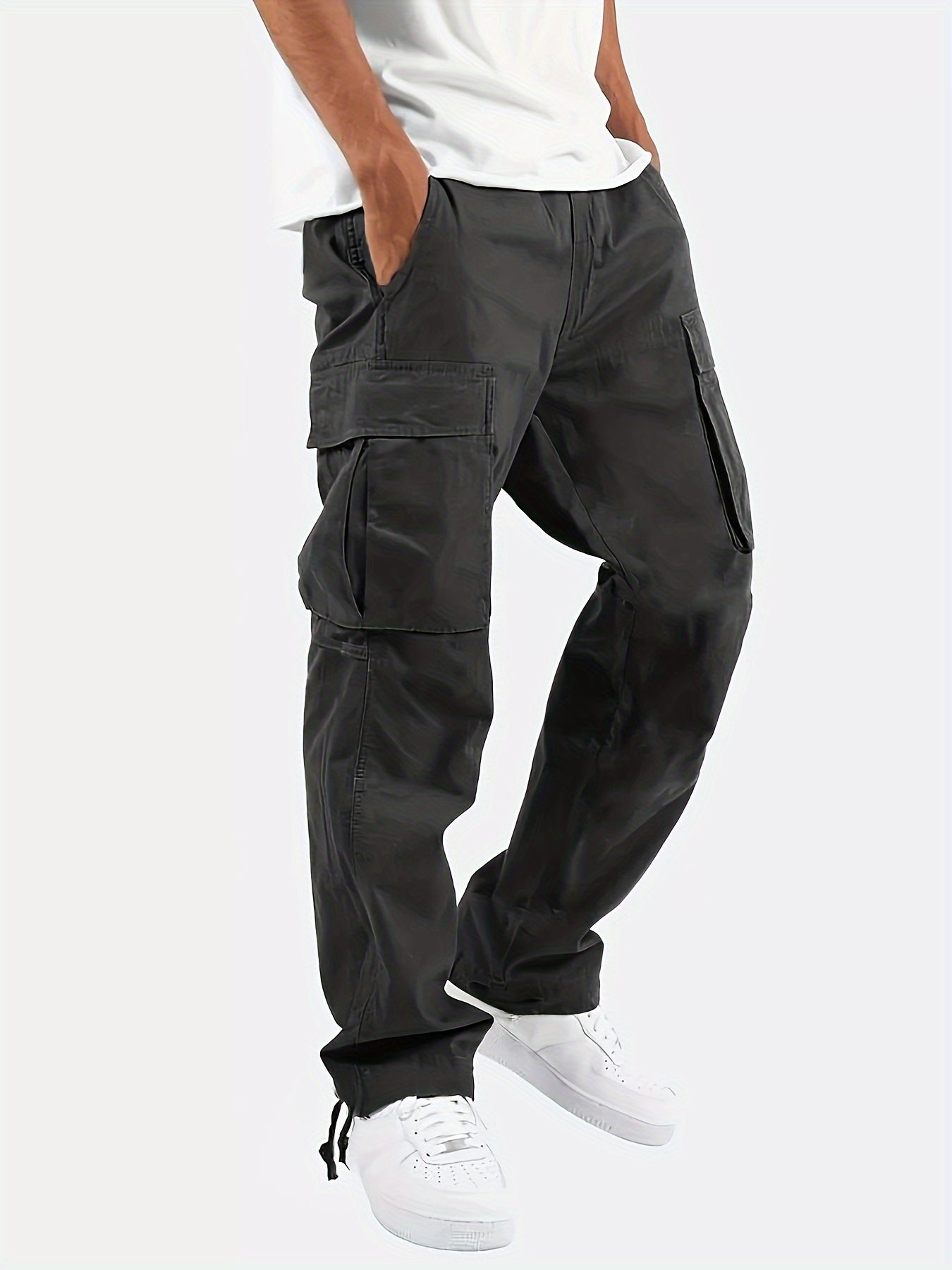 Magnus – Pantalones cargo anchos con bolsillos para hombres