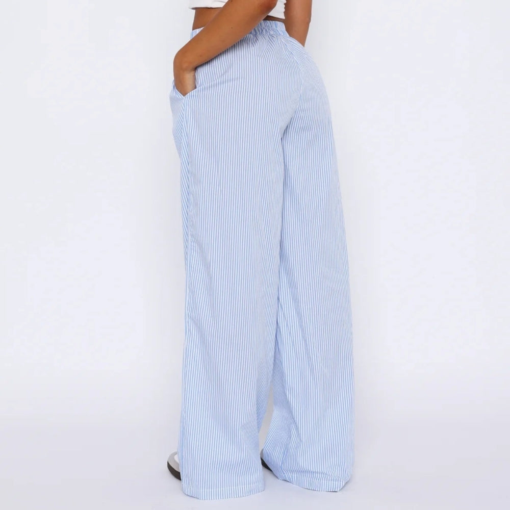 Elis – Pantalones Mujer Pierna Ancha a Cintura Alta