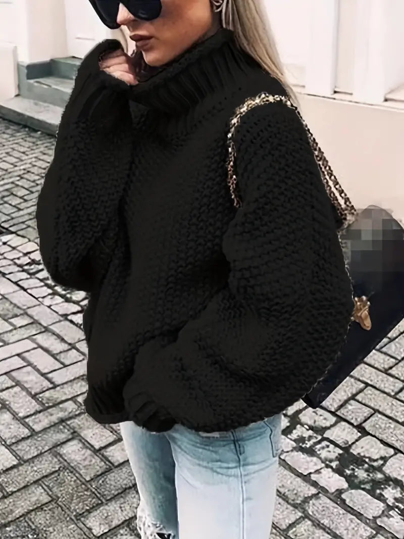Vale – Jersey de cuello alto liso