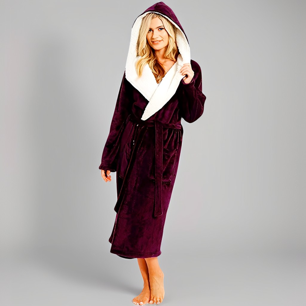 Aleta - Bata larga cómoda para mujeres