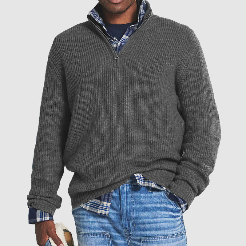 Constantine – Suéter de hombre de cashmere con cremallera