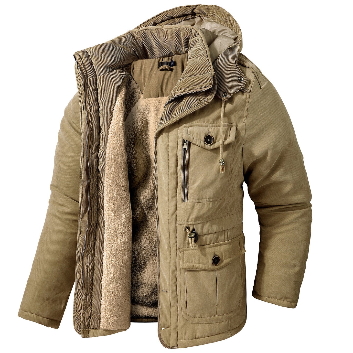 Daren - Chaqueta Caliente con Capucha para Hombres