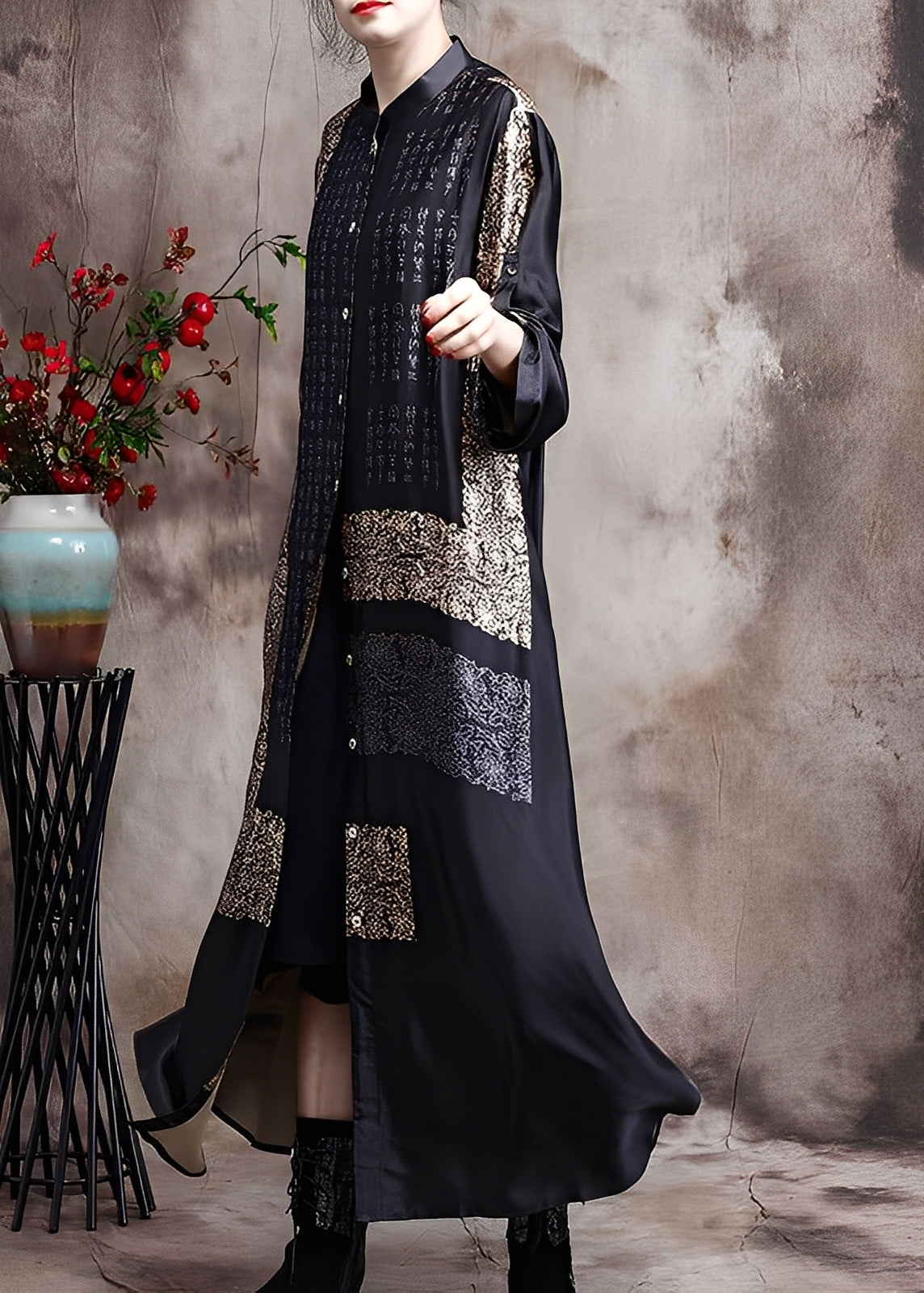 Collins - Vestido largo elegante con diseño para mujer