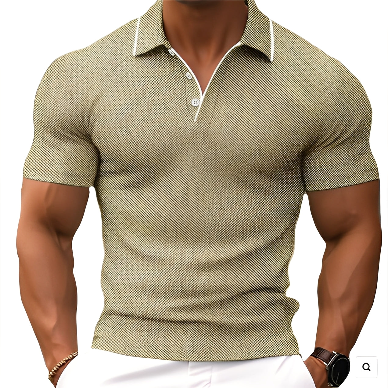 Florence - Polo Casual con Botones para Hombres