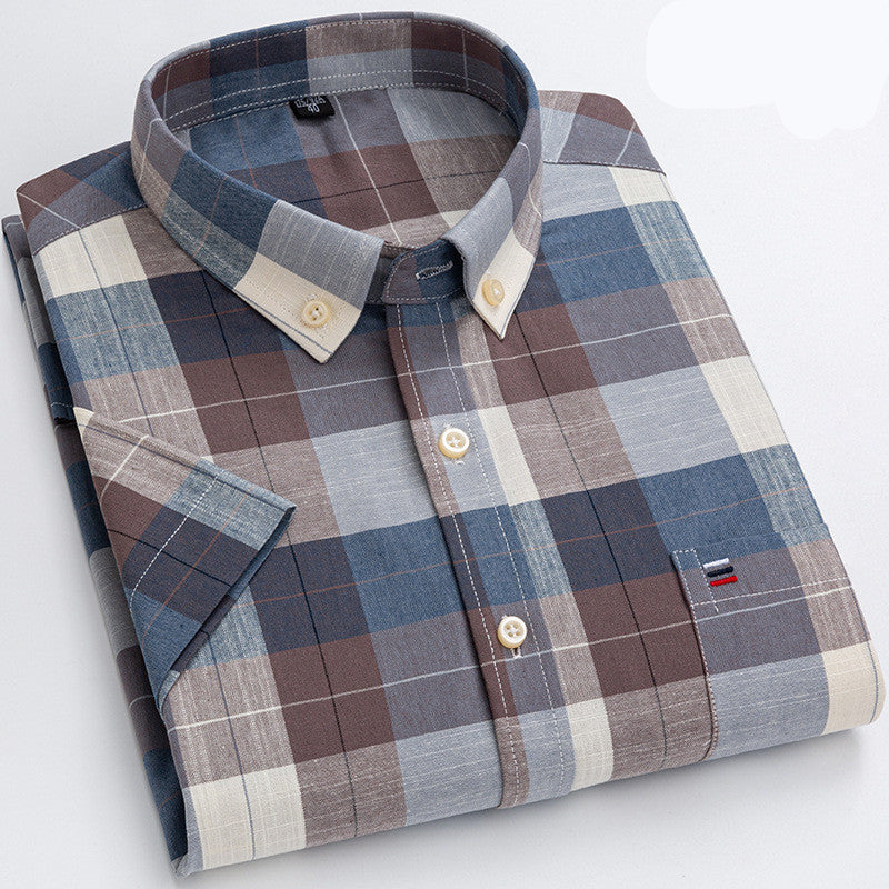 Desmond - Camisa simple y cómoda con bolsillo frontal para hombres