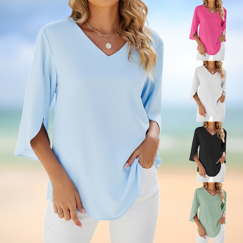Vanya – Ligera Blusa de Verano con Escote en V