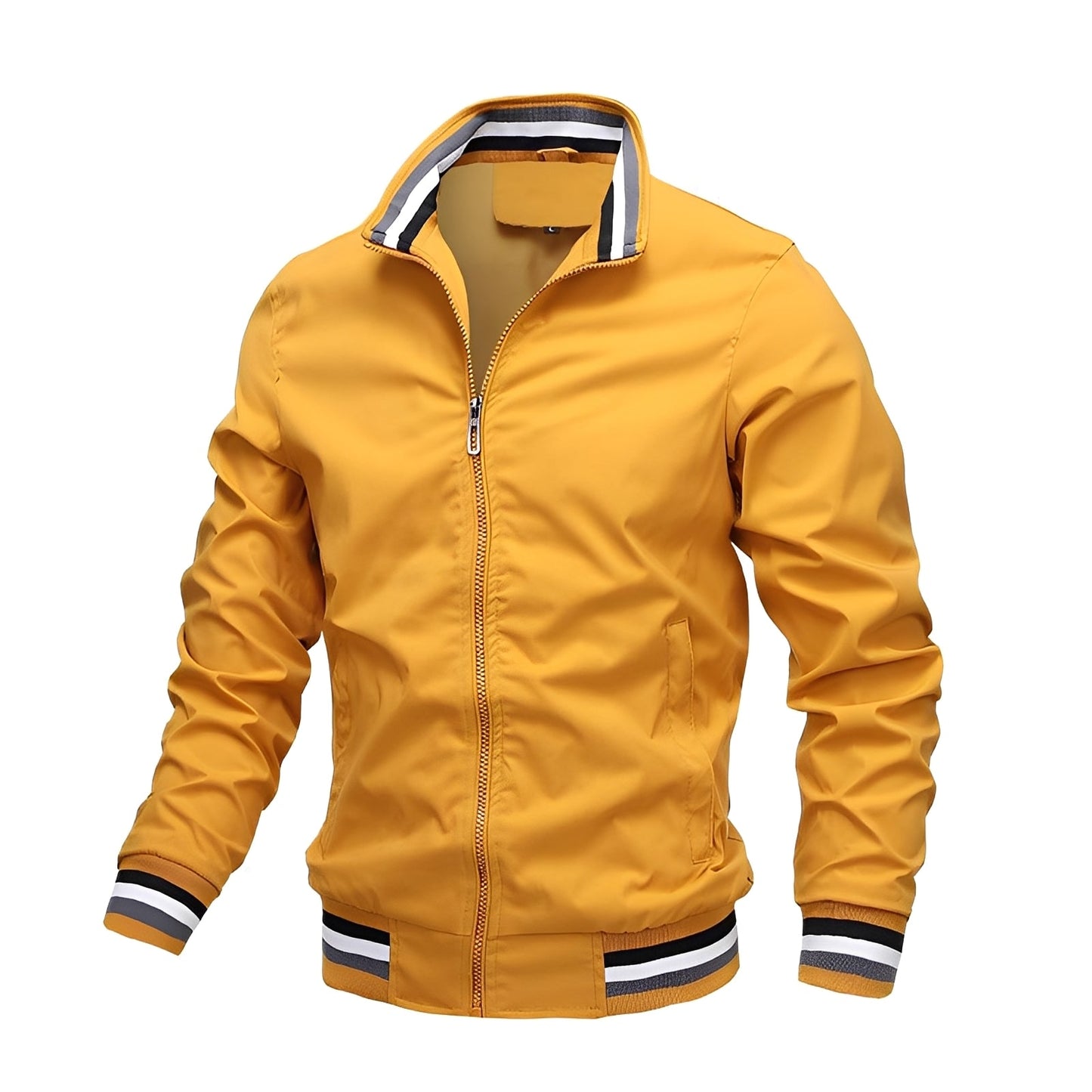 Jeremy - Chaqueta bomber casual con líneas para hombres