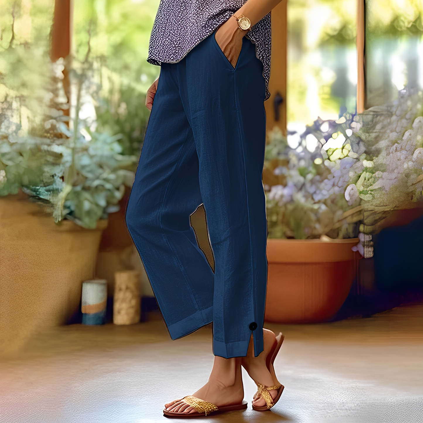 Kassia - Pantalones de lino casuales para mujeres en verano