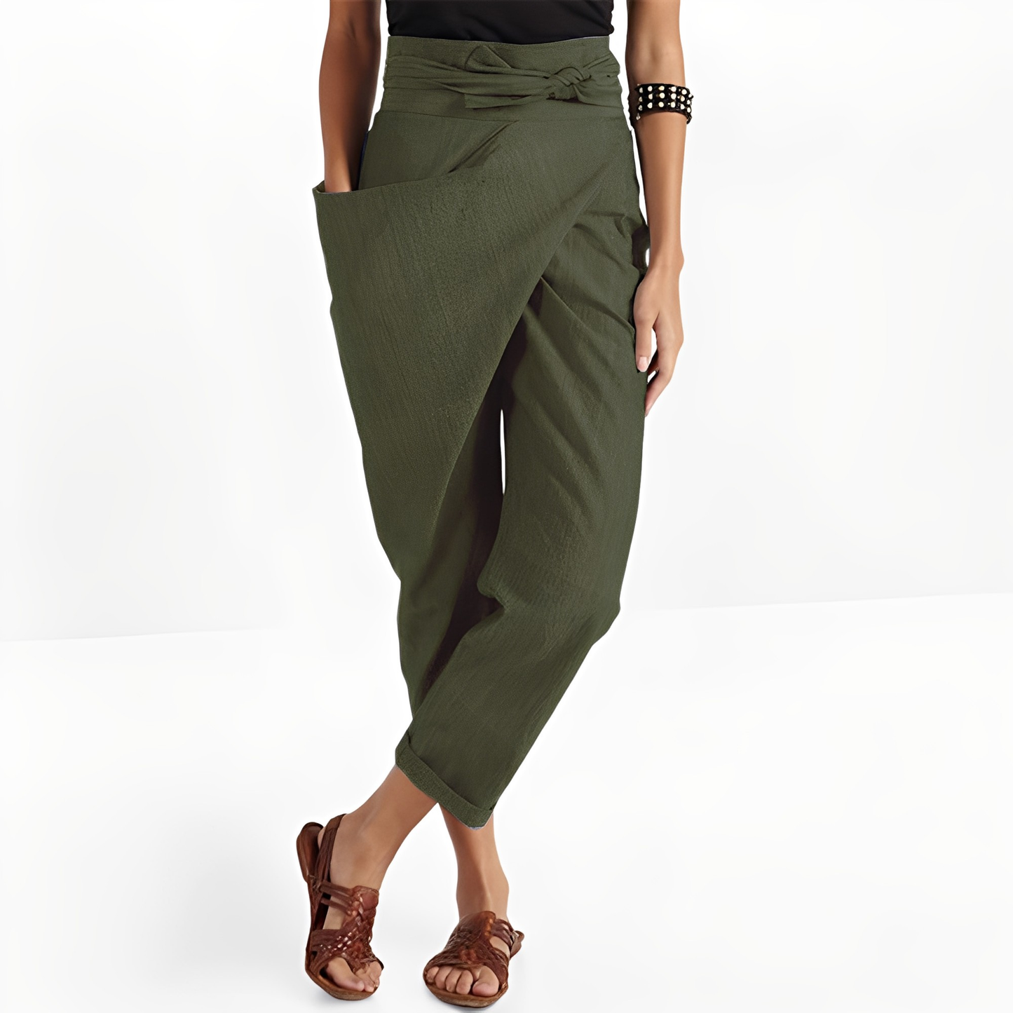 Courteney - Pantalones Harem Altos para Mujeres
