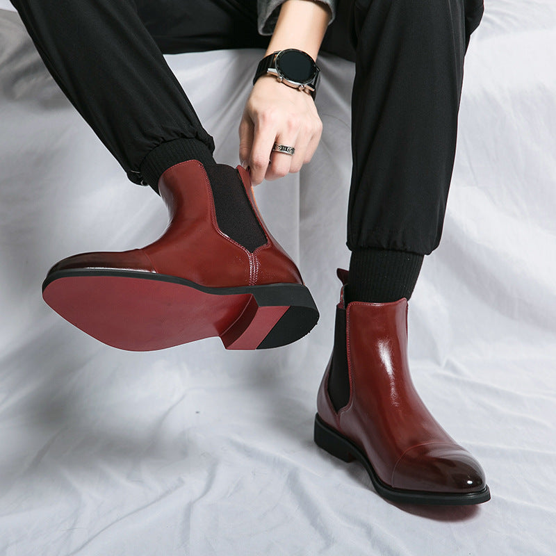 Kennith - Botas Chelsea de cuero elegantes y casuales para hombres
