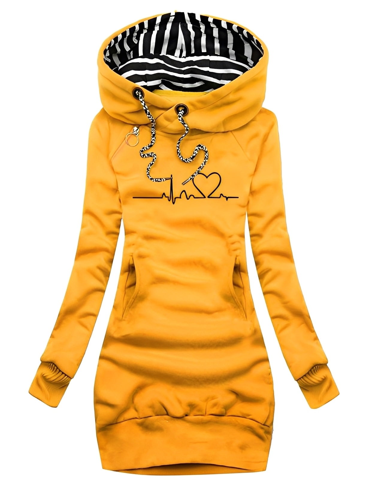 Roxanne - Vestido casual de punto con capucha para mujeres