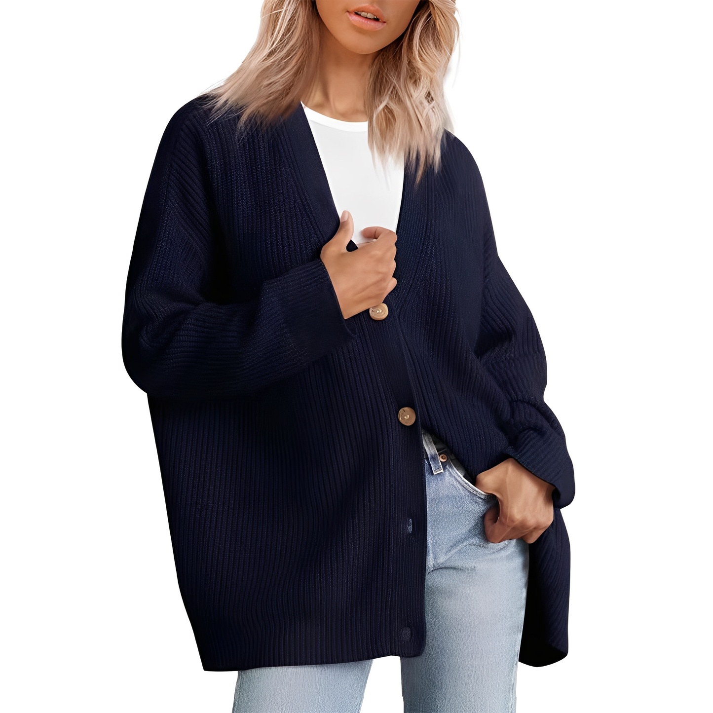 Christal - Cárdigan cómodo y casual para mujeres