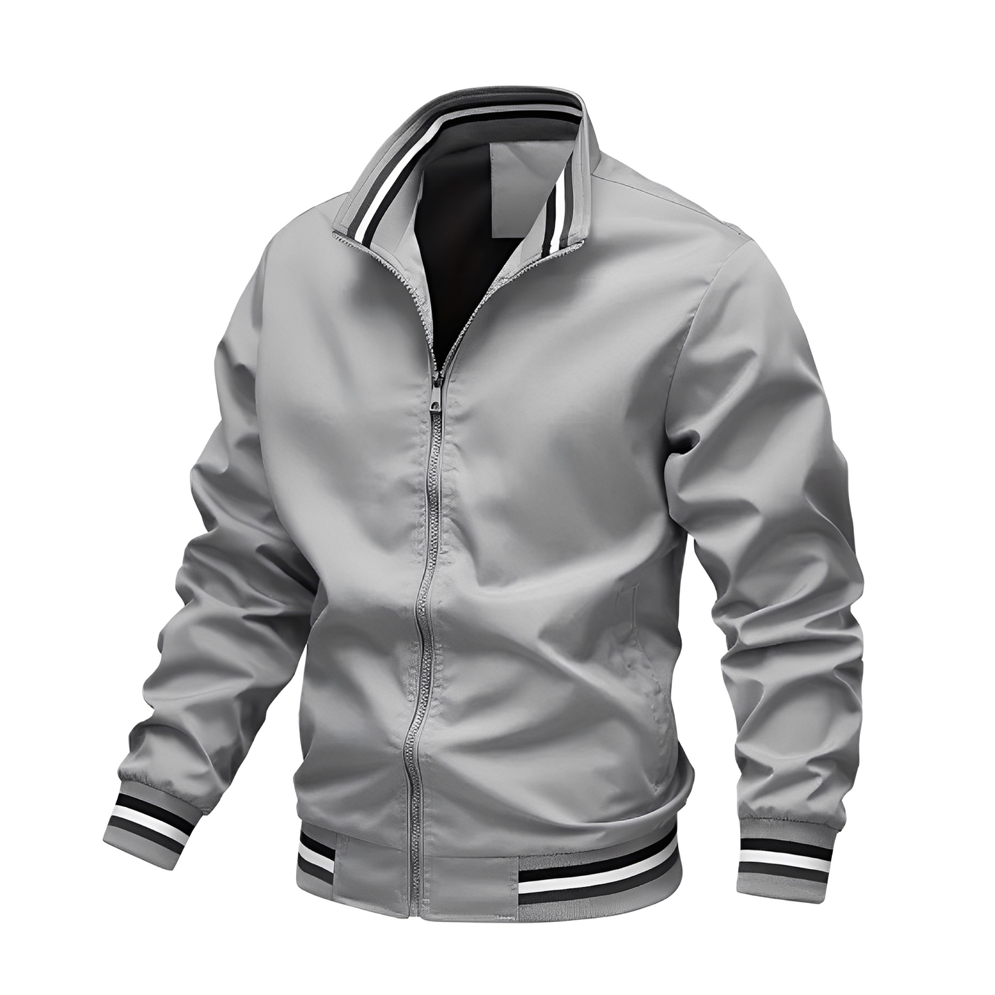 Jeremy - Chaqueta bomber casual con líneas para hombres