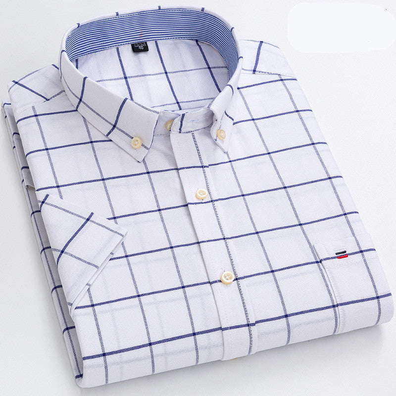Desmond - Camisa simple y cómoda con bolsillo frontal para hombres
