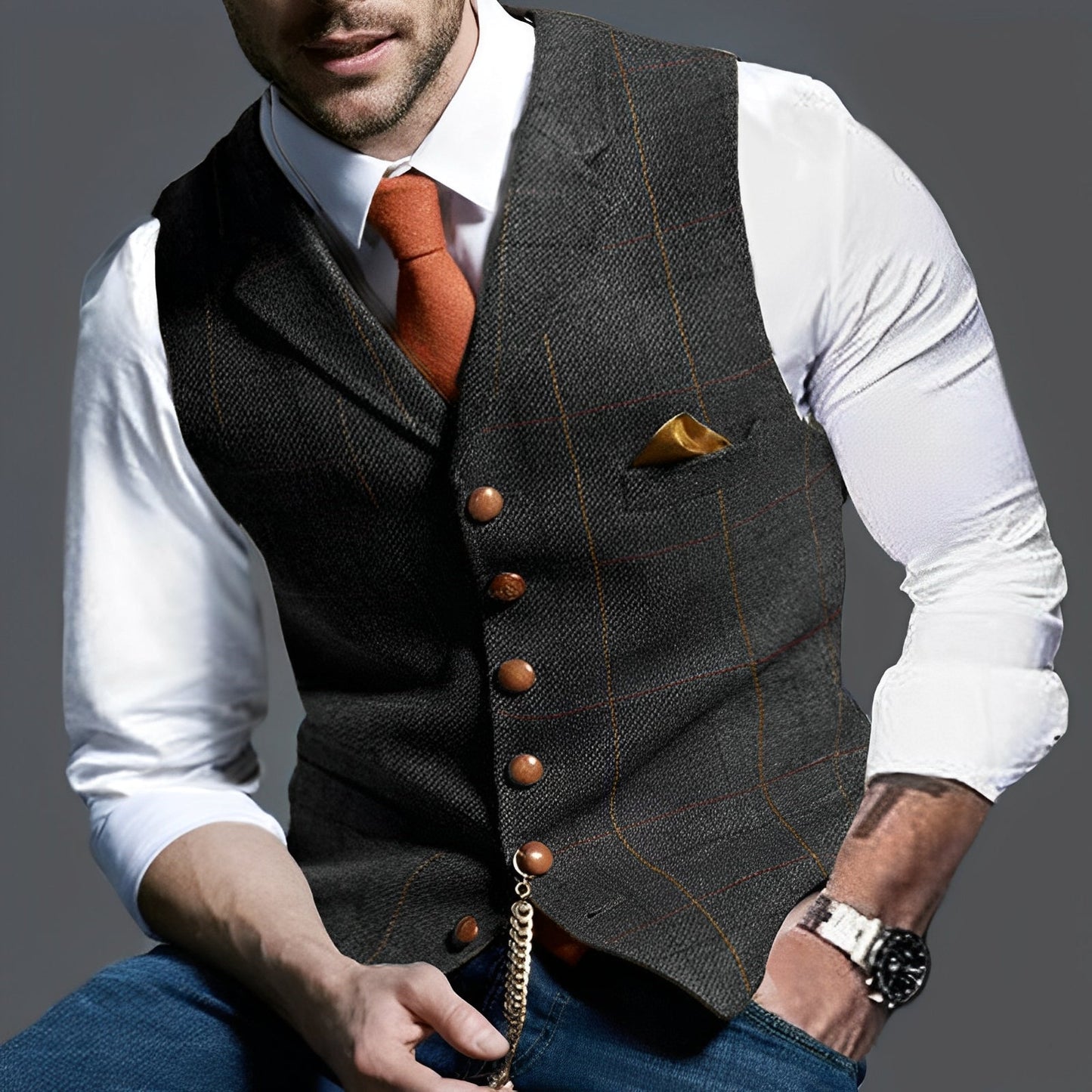 Jasper – Chaleco Vintage para Hombres