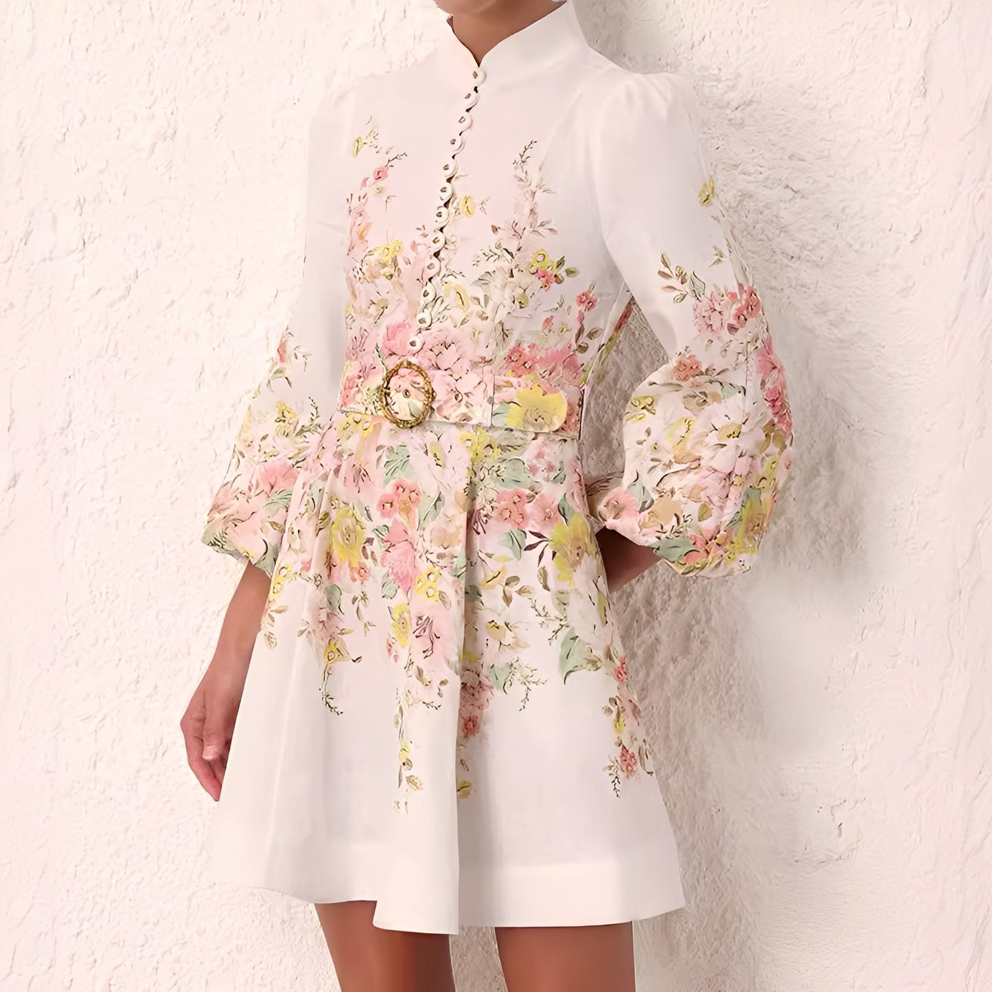 Debra - Vestido corto elegante con botones para mujeres