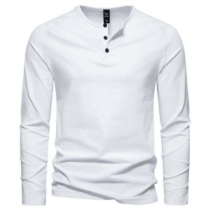 Malcom - Camisa sencilla y casual de manga larga para hombres