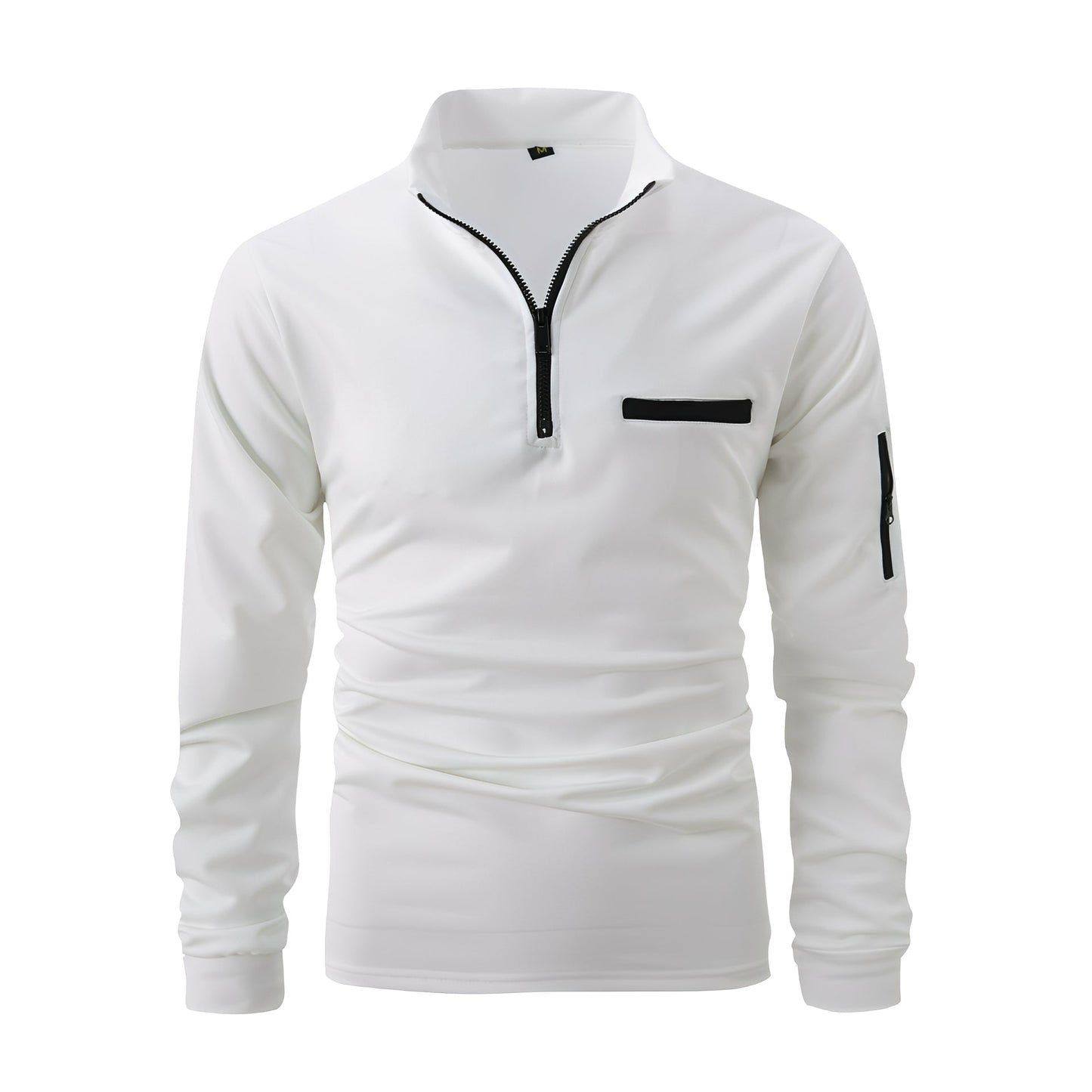 Lucian - Camisa de hombre con cierre y bolsillo, casual